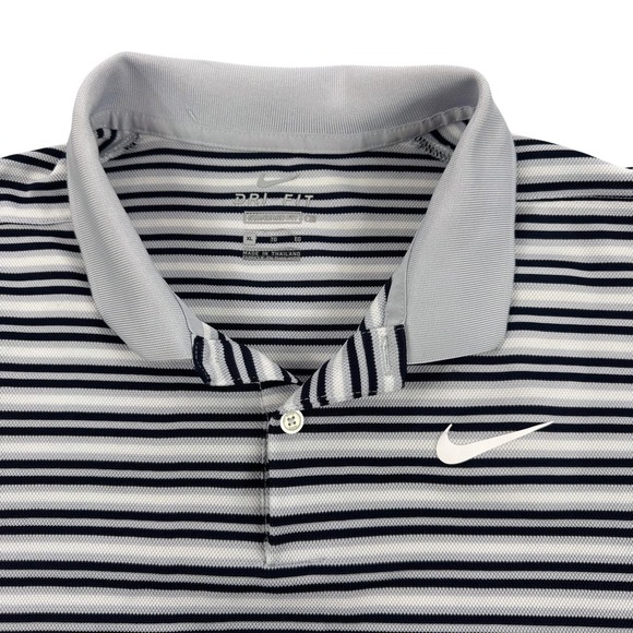 Nike Other - Nike Victory Polo Shirt Mens XL Gray Stripe Golf Performance Athletic BV0363-042